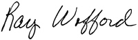 Ray Wofford Signature
